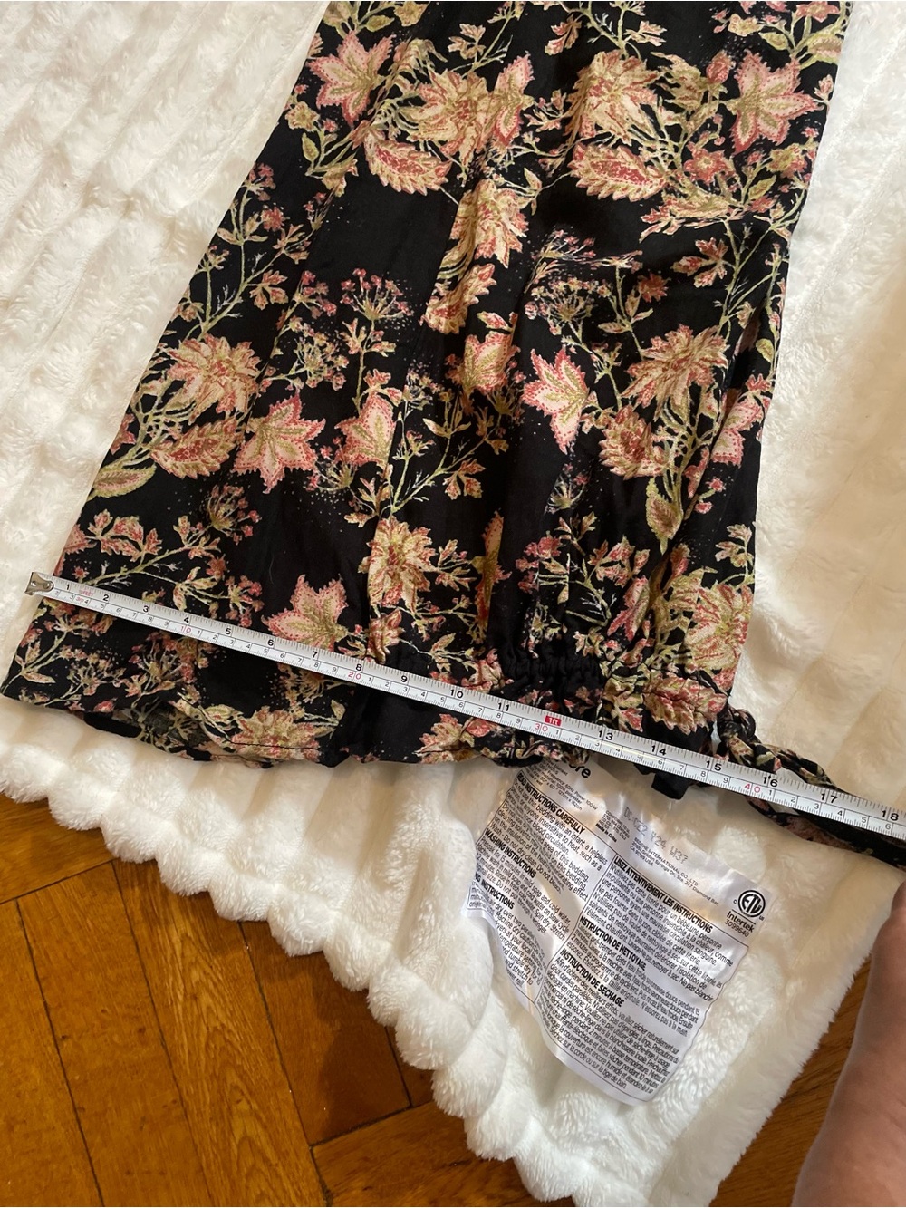 Free People Black Floral Wide-Leg Spaghetti-Strap Jumpsuit - Picture 10 of 15